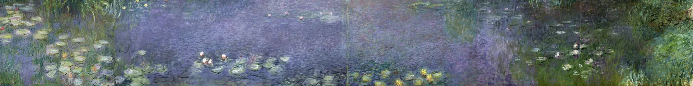 Waterlilies: Morning, 1914-18 (left, centre left, centre right and right section)